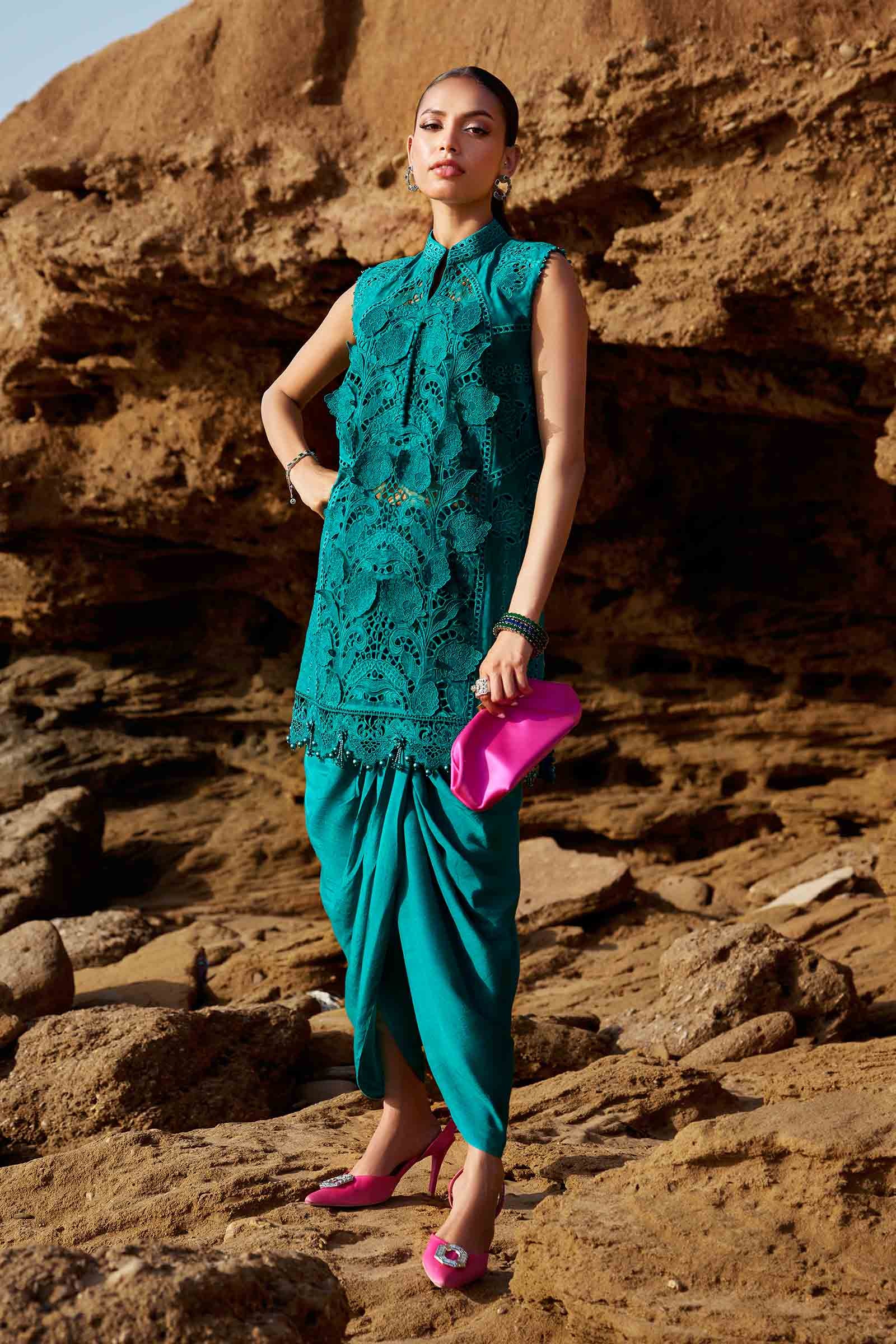 3 Piece Unstitched Embroidered Organza Lawn Suit | EID LAWN-25-05 - Image 7