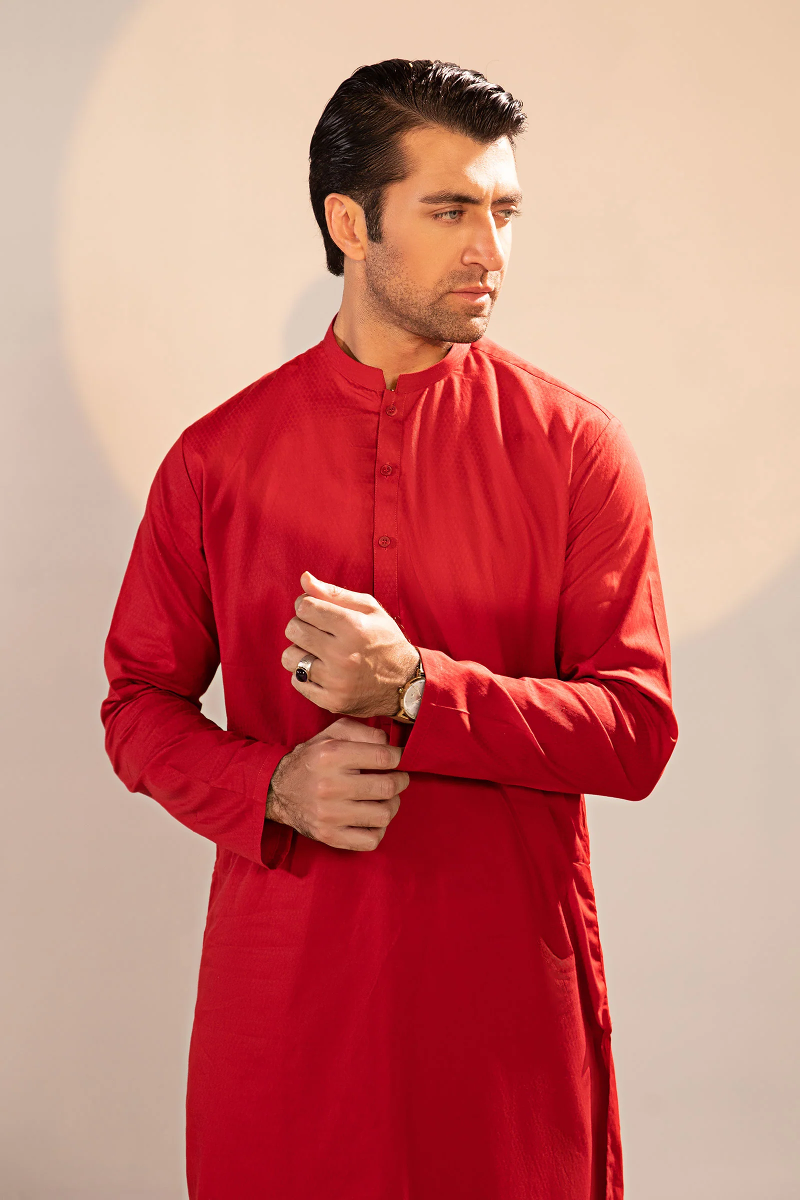Self Dobby Kurta - Image 4