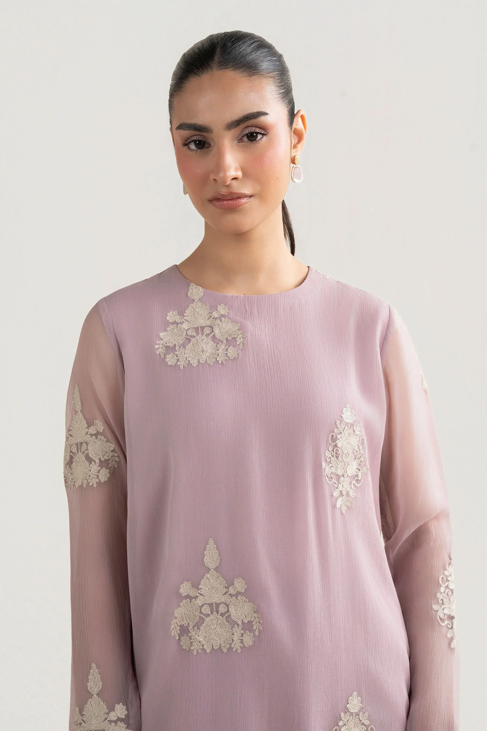 2 Pc Embroidered Chiffon Suit - Image 3