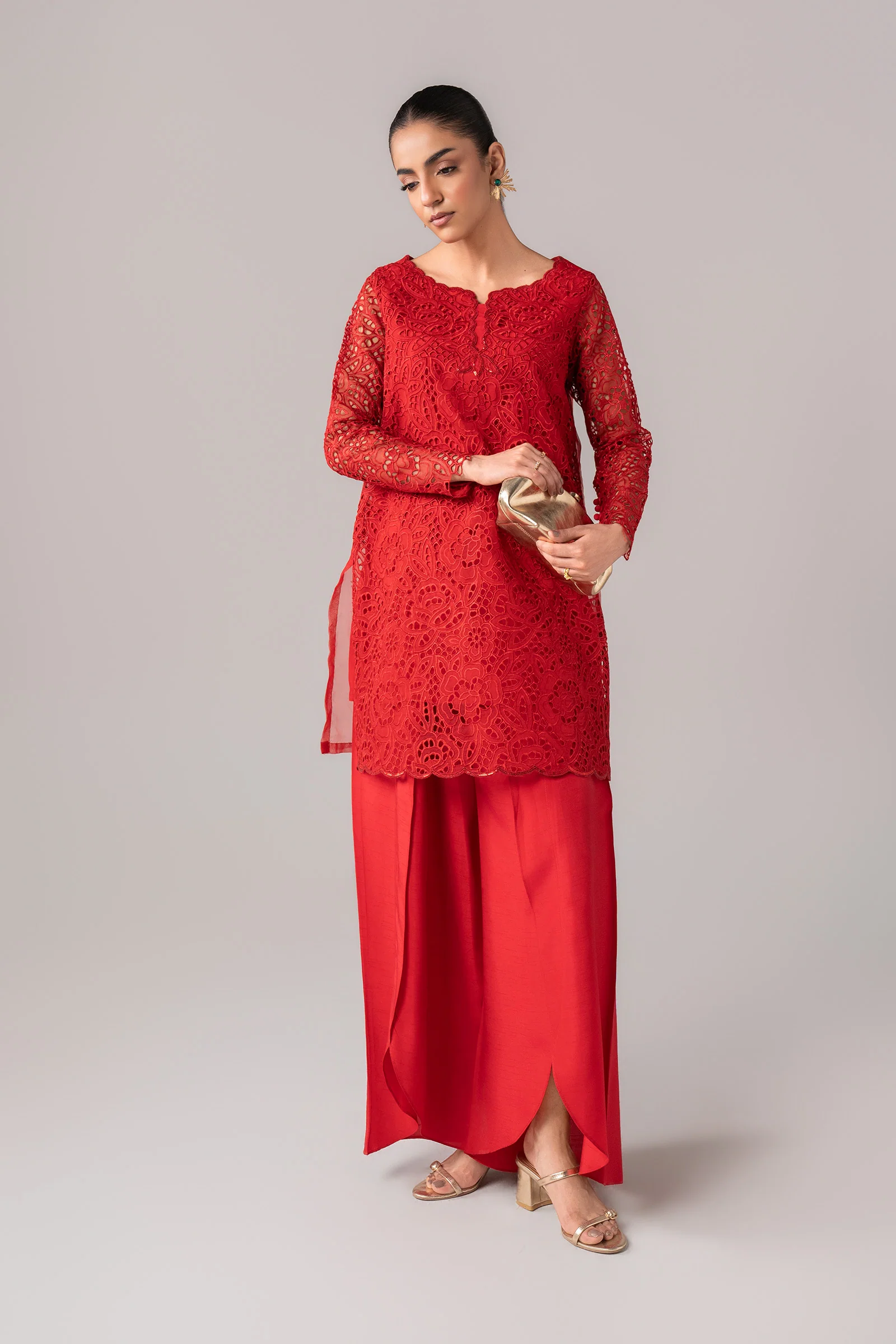 2 Pc Embroidered Organza Suit - Image 3