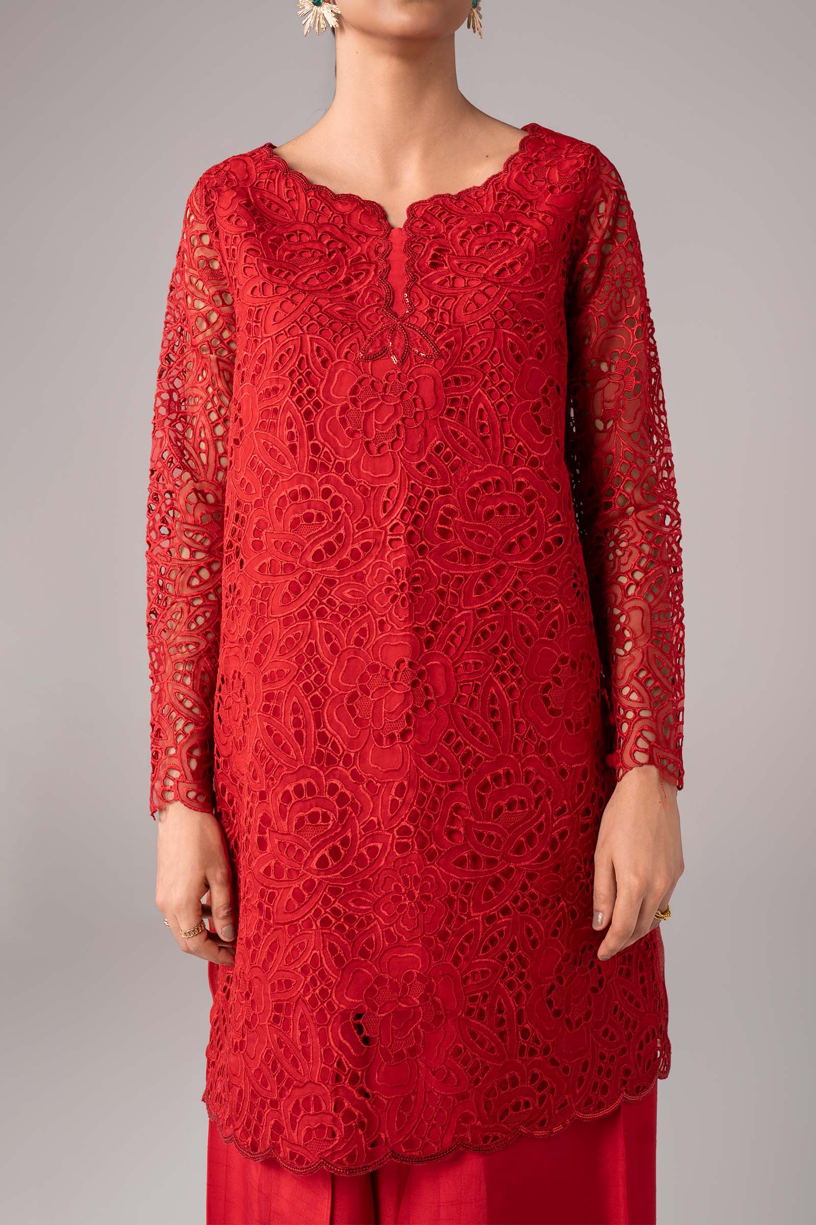 2 Pc Embroidered Organza Suit - Image 5