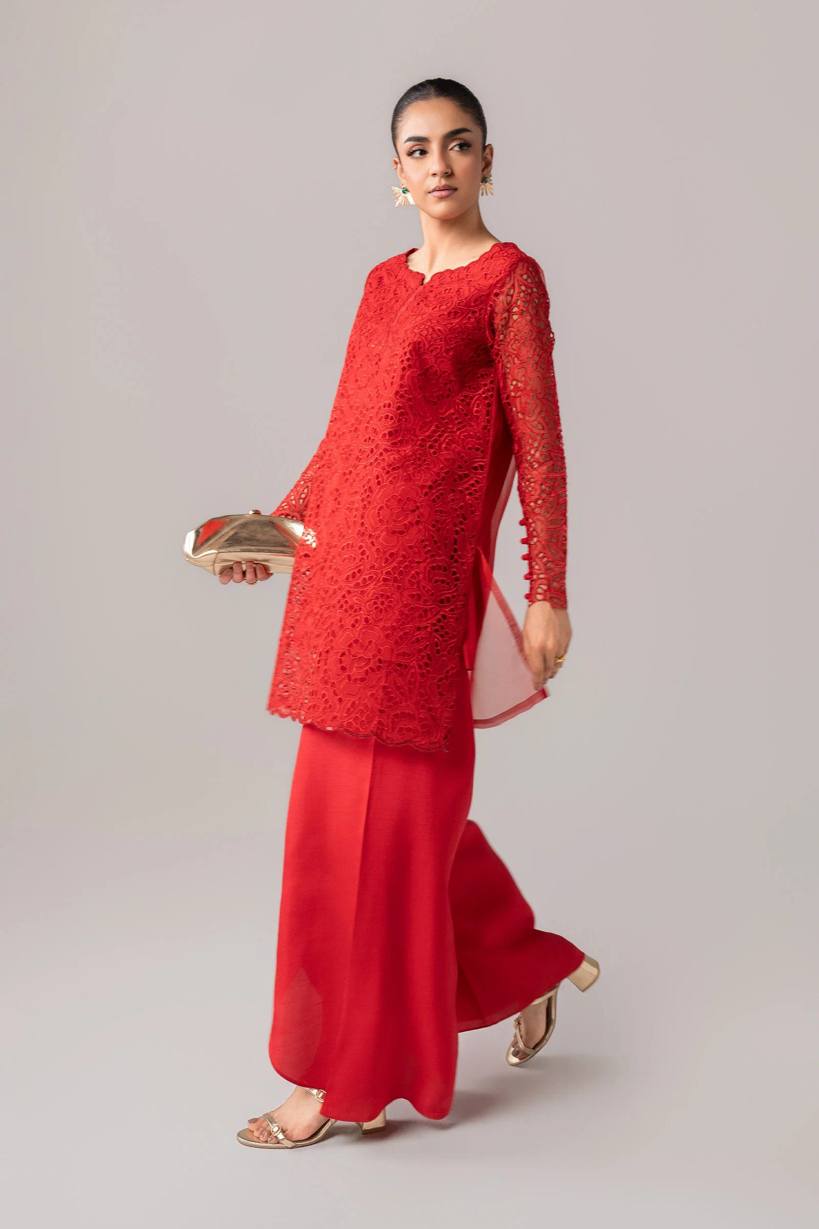 2 Pc Embroidered Organza Suit - Image 7