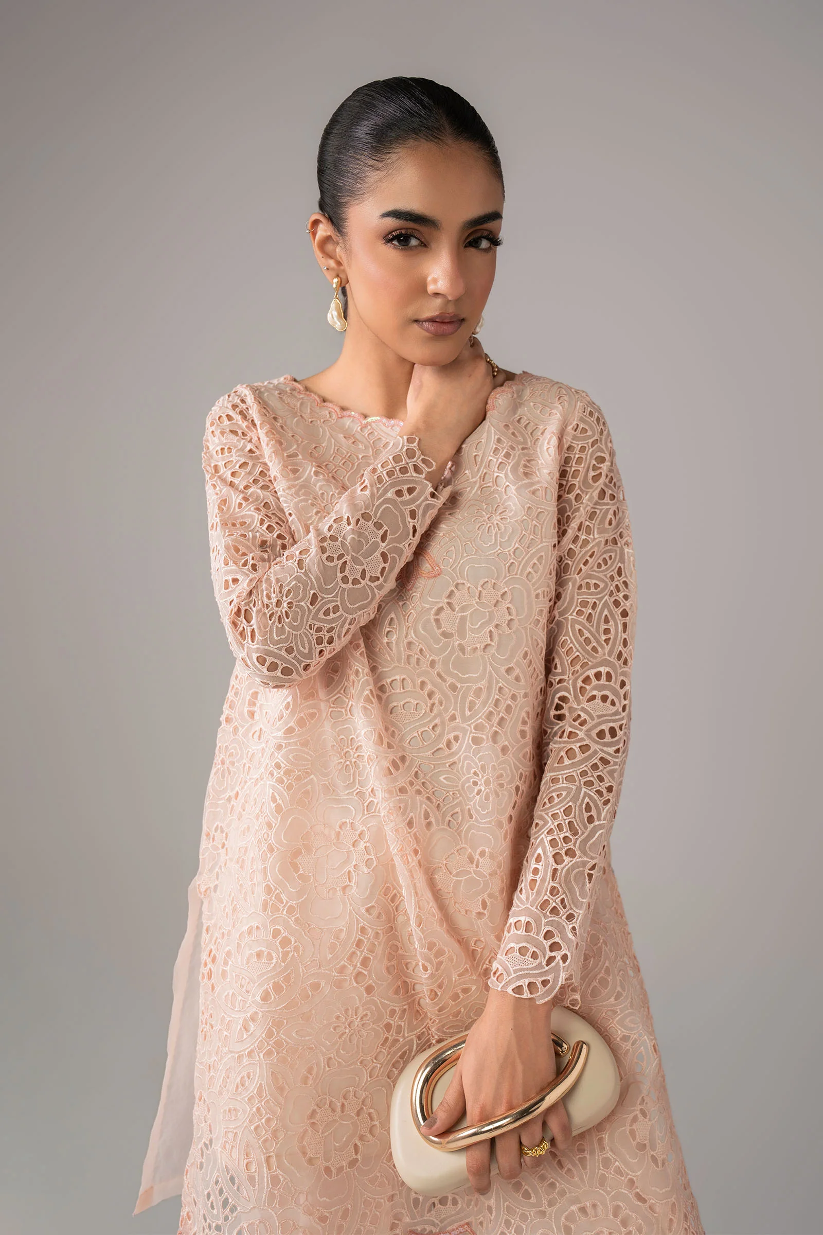 2 Pc Embroidered Organza Suit - Image 4