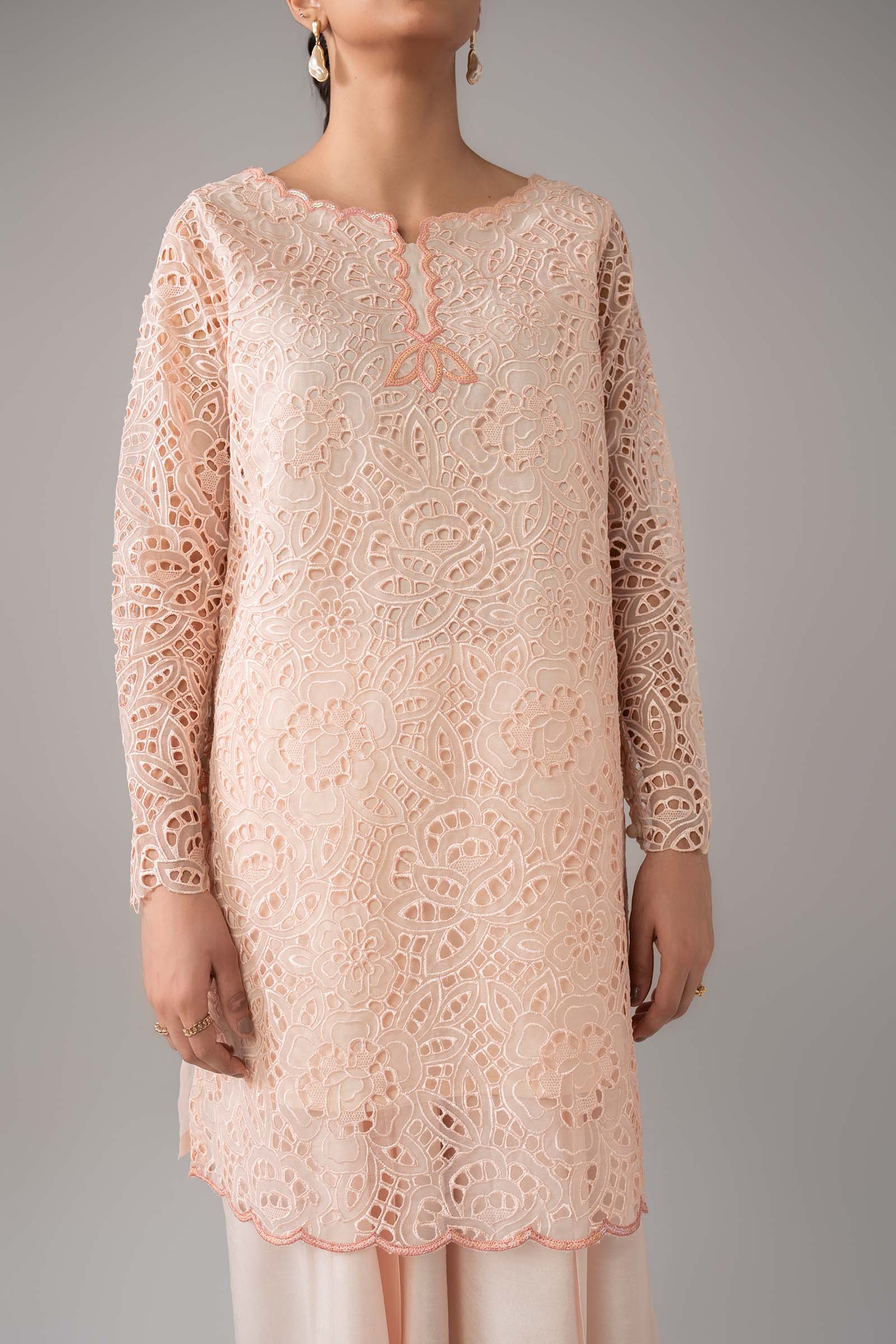 2 Pc Embroidered Organza Suit - Image 7