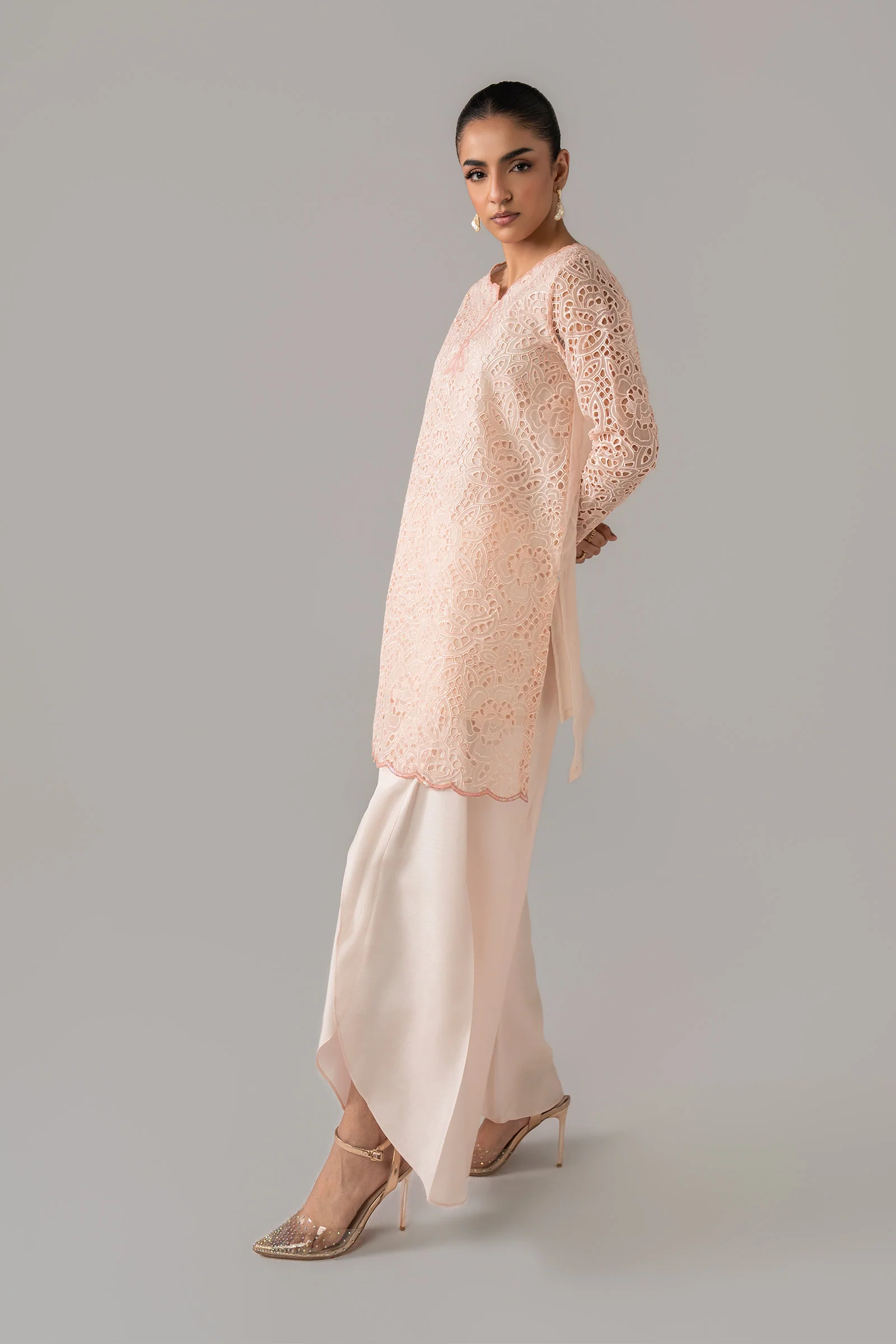 2 Pc Embroidered Organza Suit - Image 8