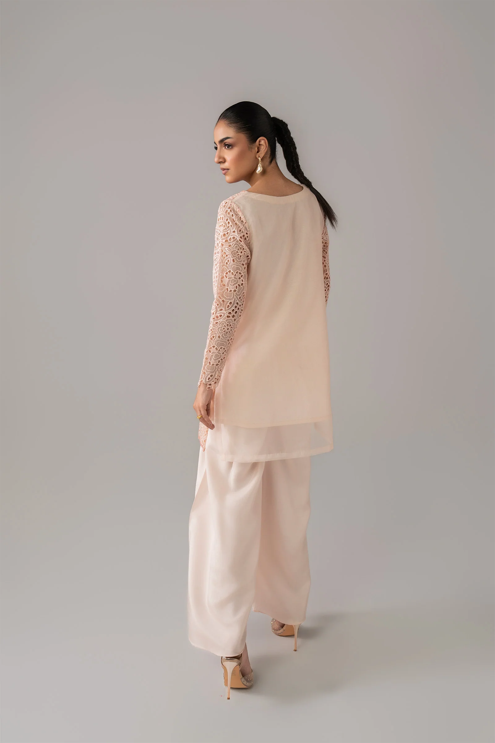 2 Pc Embroidered Organza Suit - Image 9