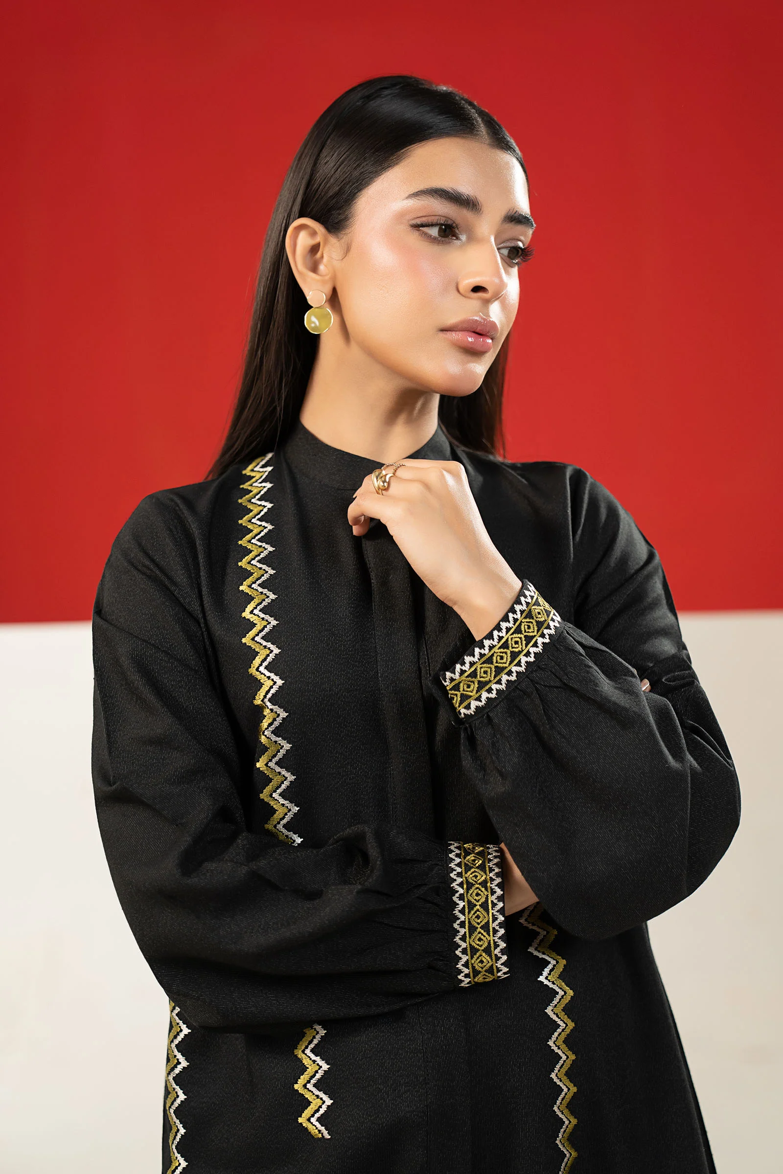 2 Pc Embroidered Karandi Suit - Image 5