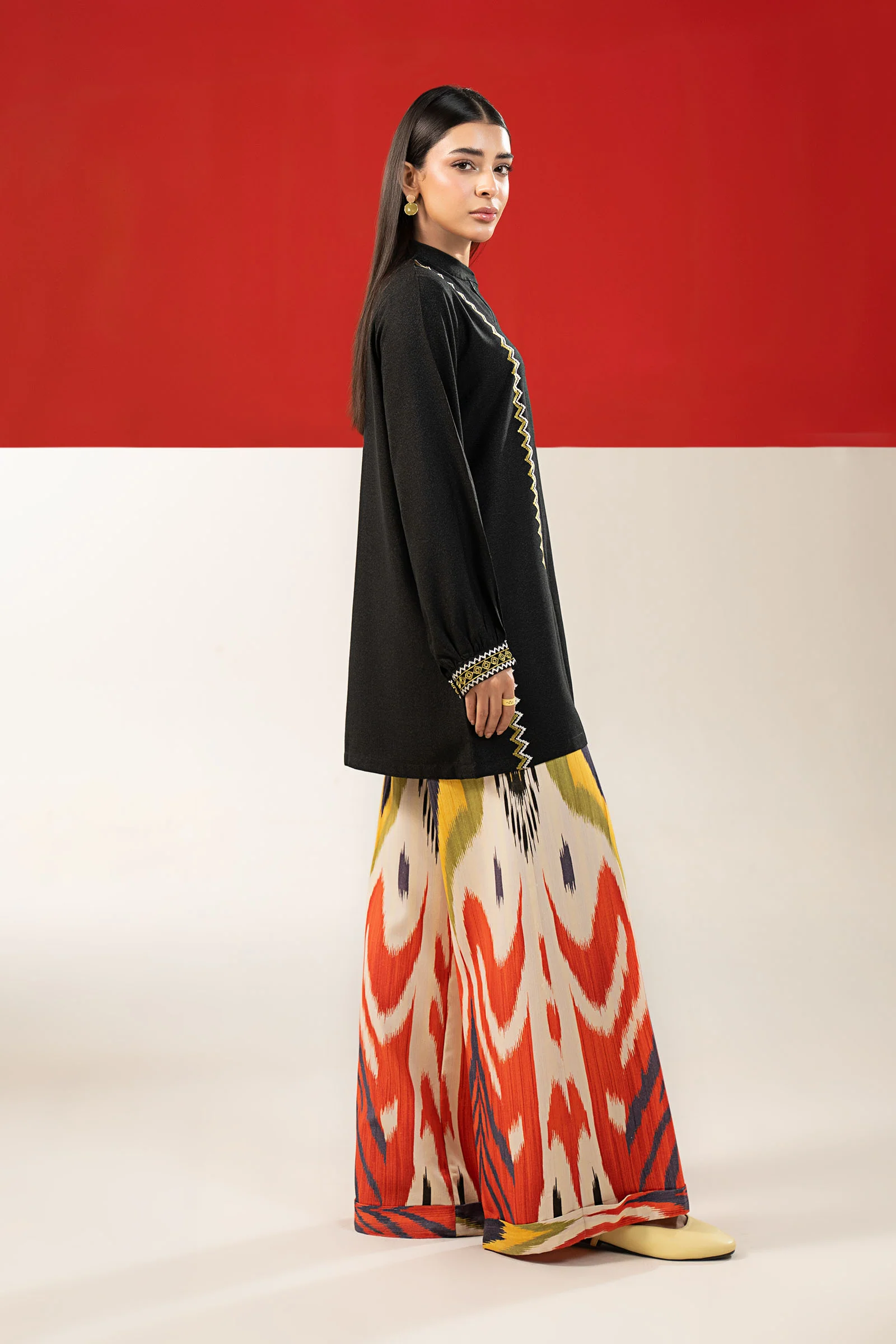 2 Pc Embroidered Karandi Suit - Image 6