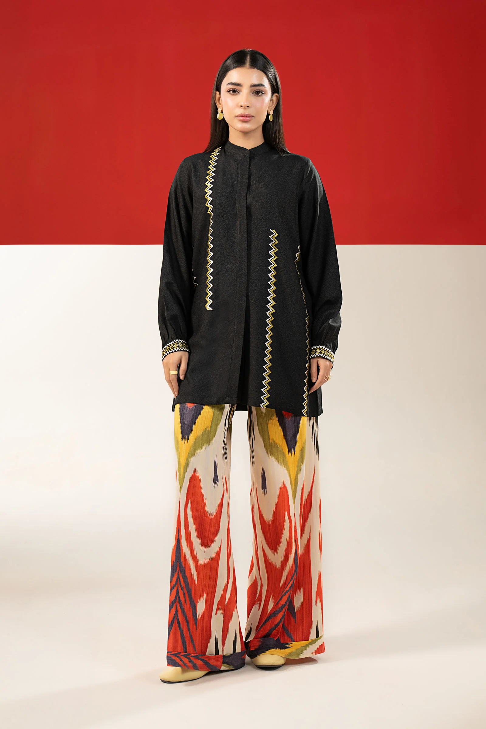 2 Pc Embroidered Karandi Suit - Image 7