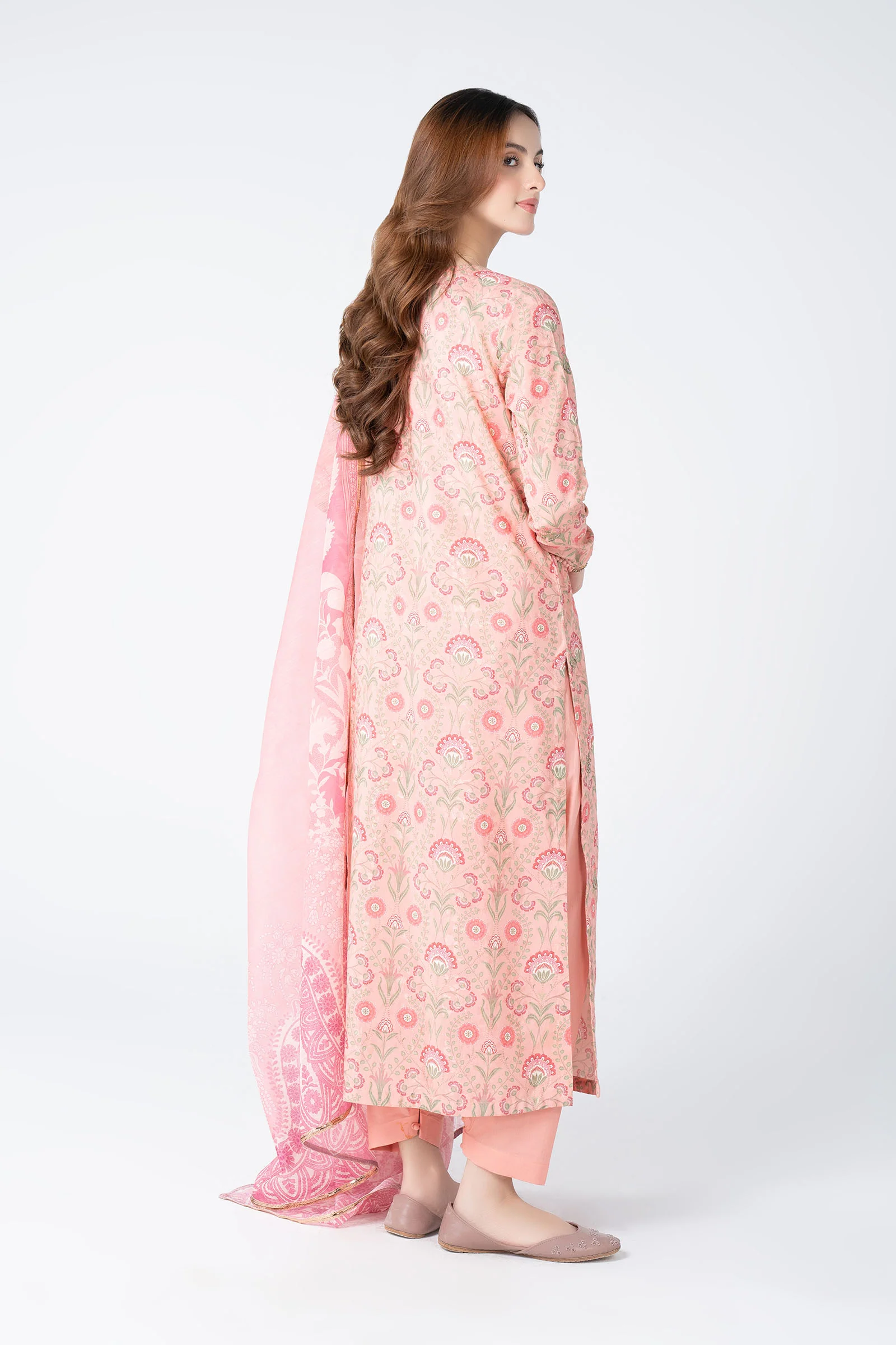 3 Pc Embroidered Dobby Lurex Suit - Image 7