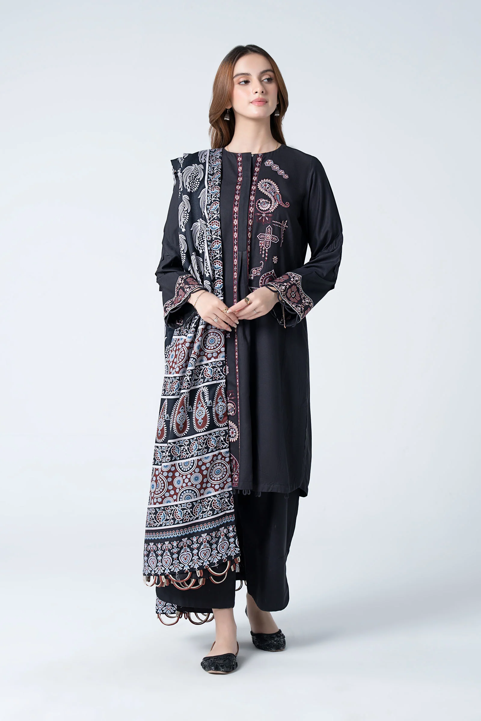 3 Pc Embroidered Twill Suit - Image 3