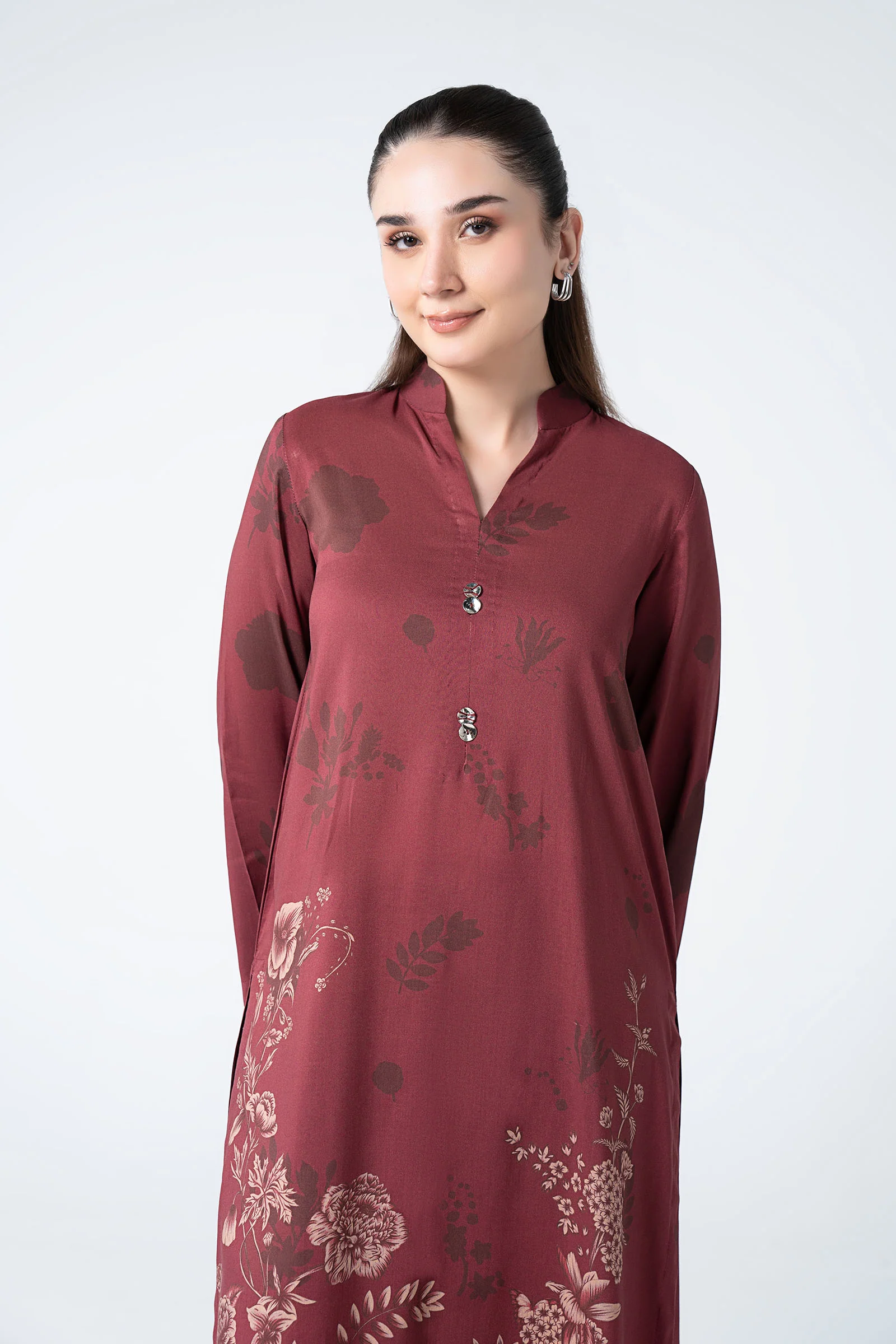 2 Pc Printed Slub Khaddar Suit - Image 3