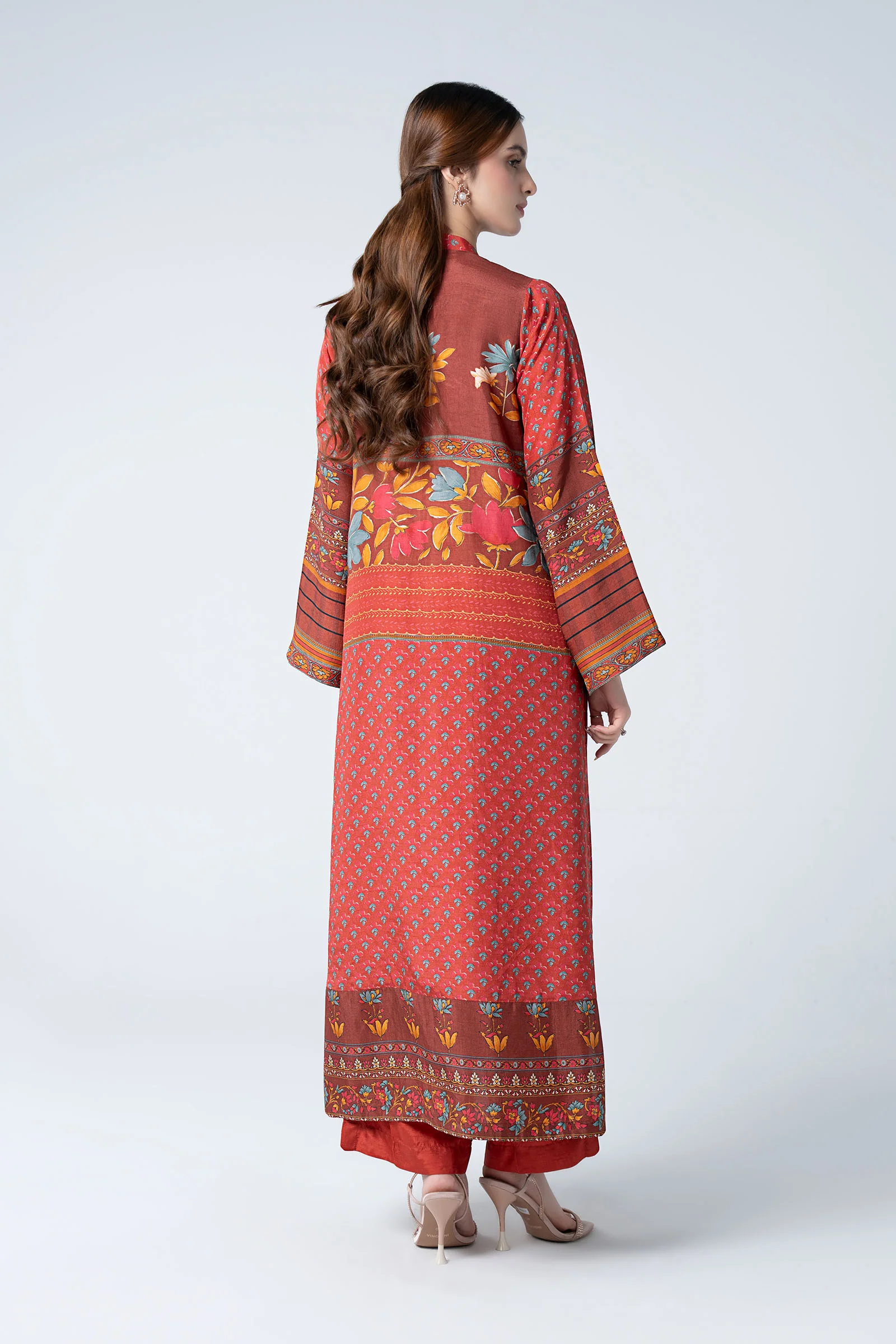 2 Pc Embroidered Raw Silk Suit - Image 6