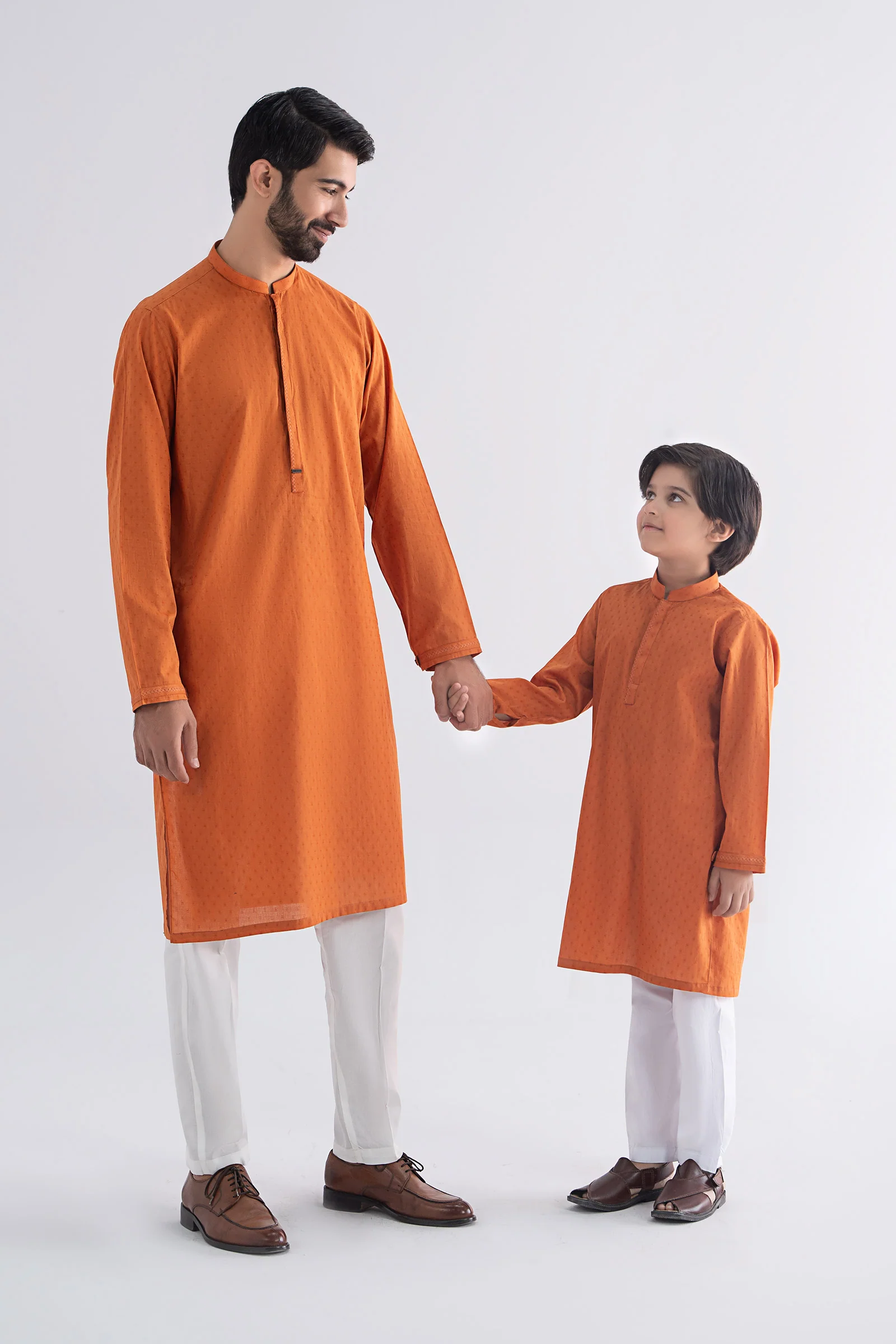 Embroidered Jacquard Kurta - Image 4