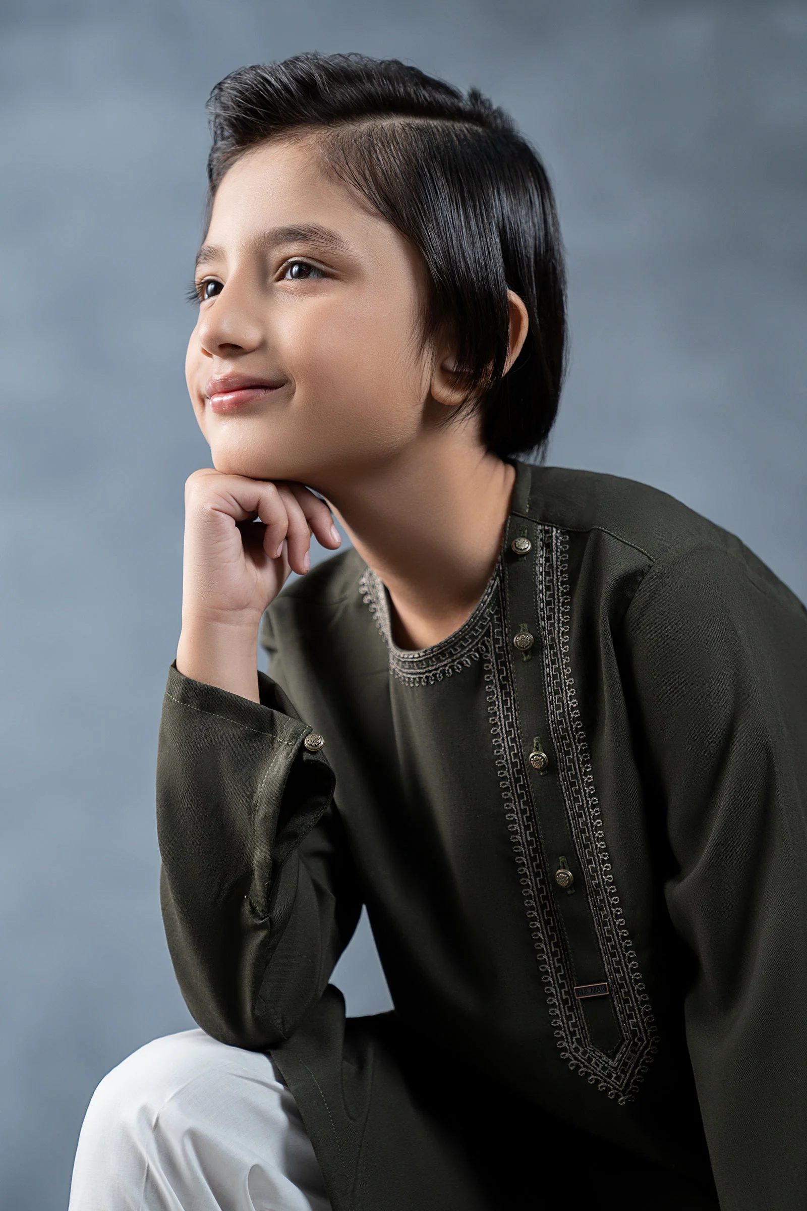 Embroidered Blended Kurta - Image 3