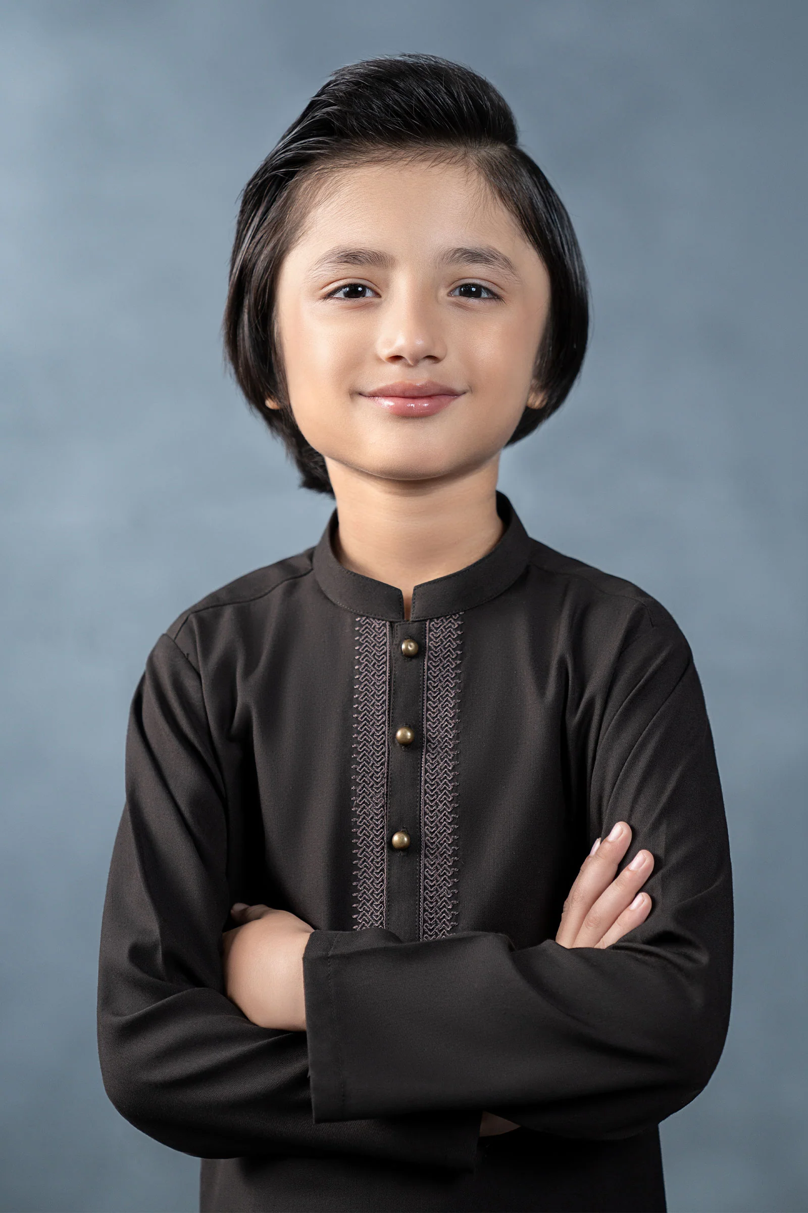 Embroidered Blended Kurta - Image 3