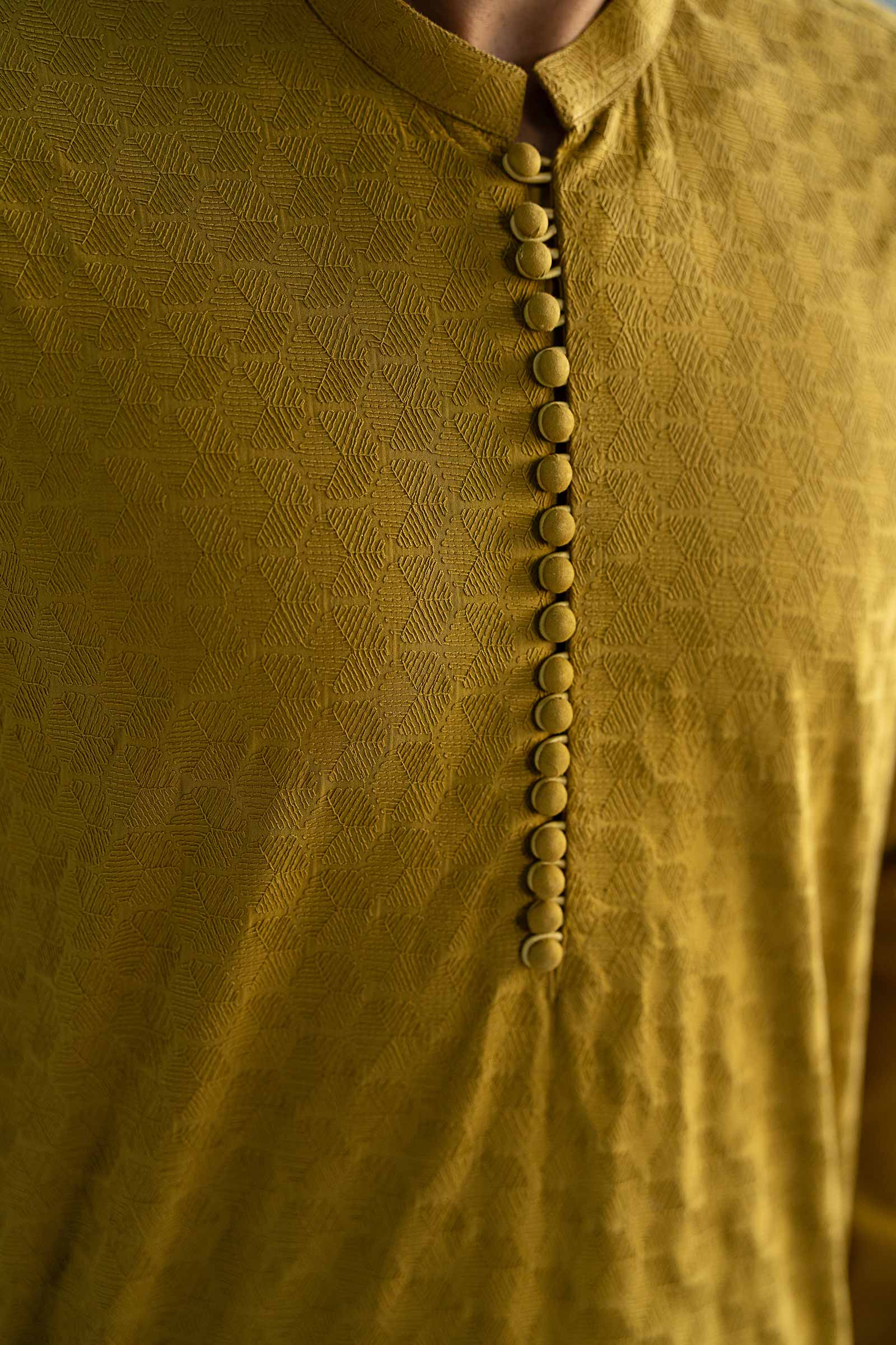 Embroidered Cotton Kurta - Image 3