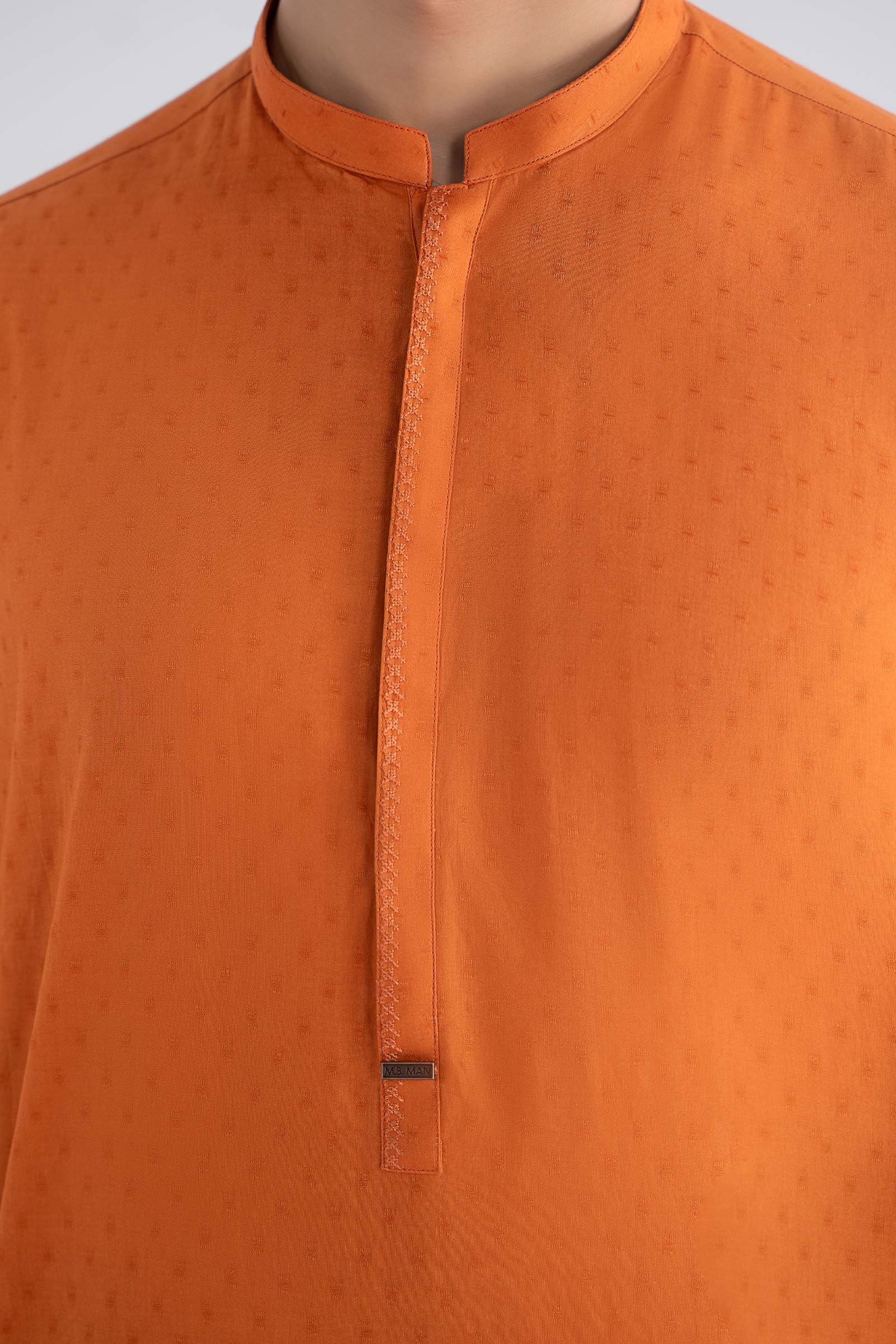 Embroidered Jacquard Kurta - Image 4