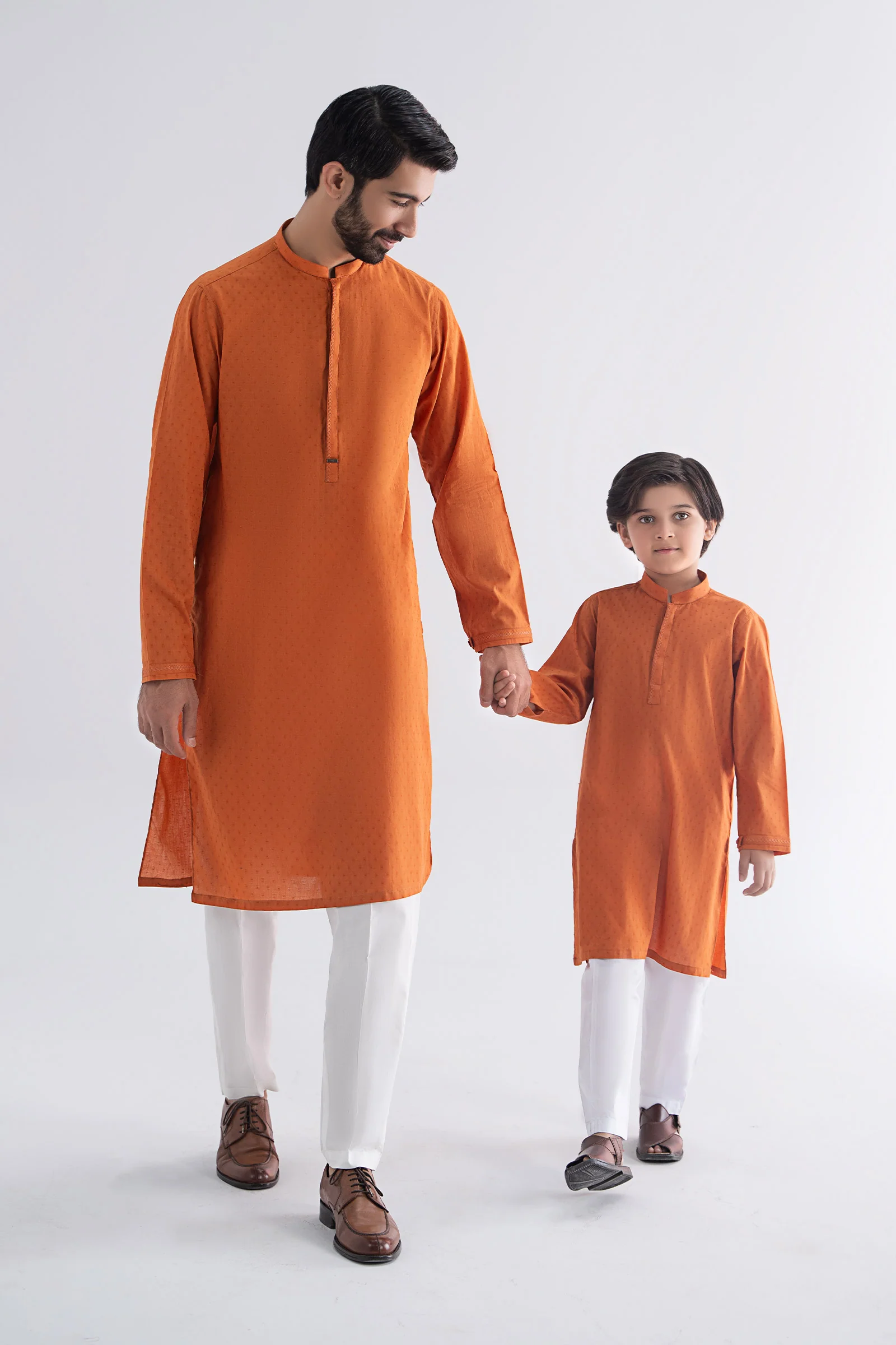 Embroidered Jacquard Kurta - Image 6