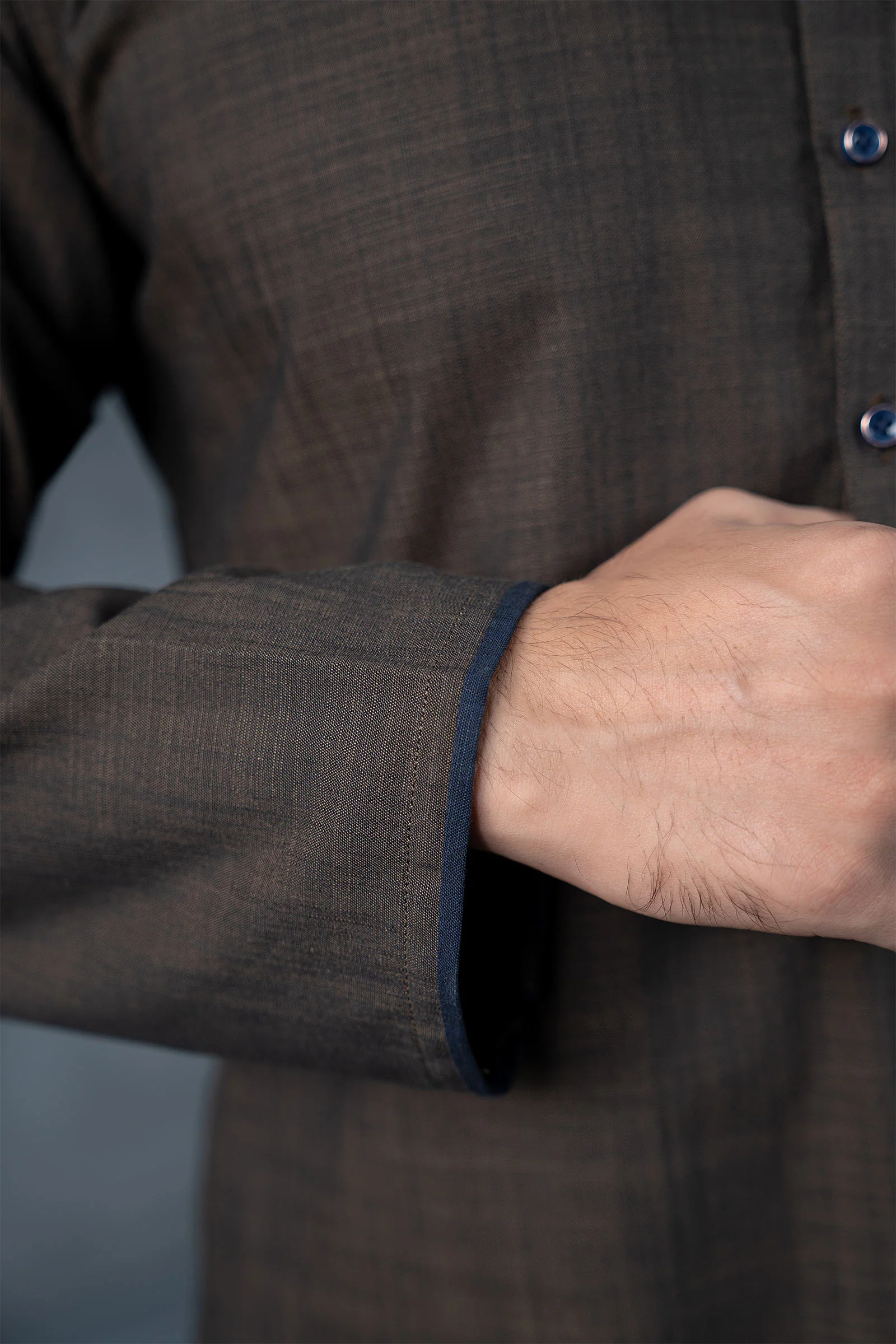 Nova Yarn Dyed Khaddar Kurta - Image 5