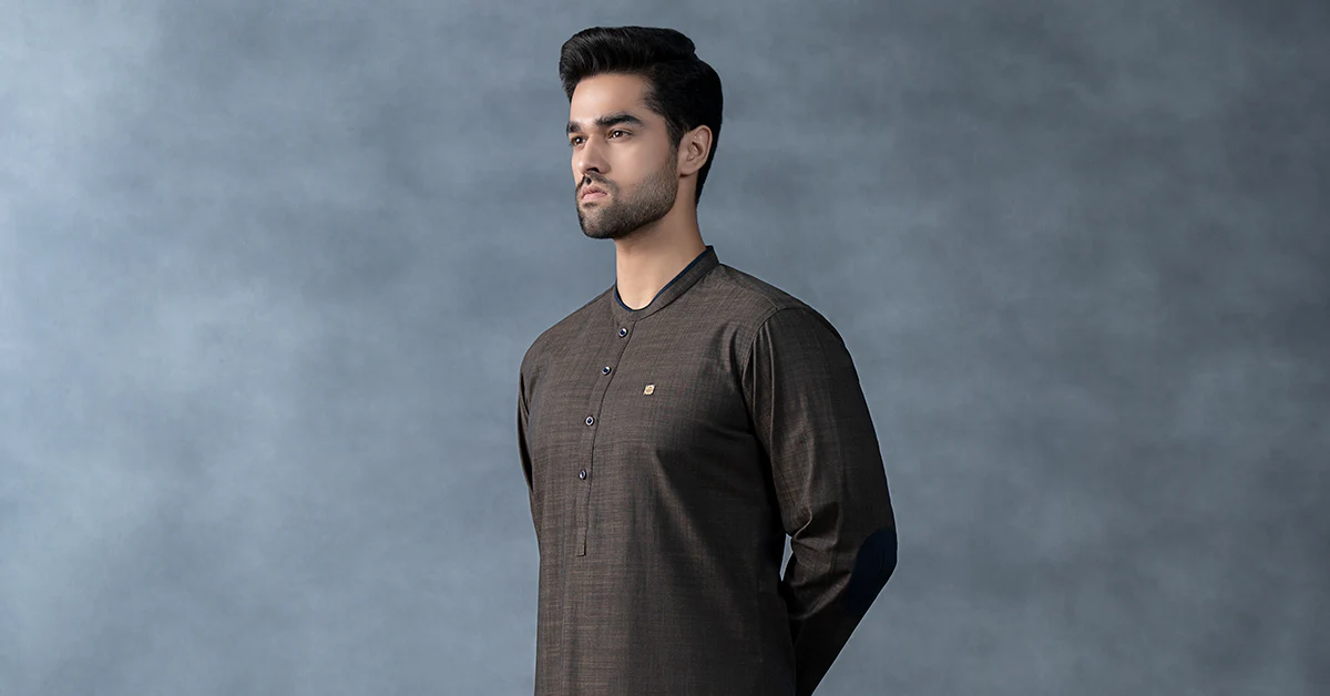 Nova Yarn Dyed Khaddar Kurta - Image 9