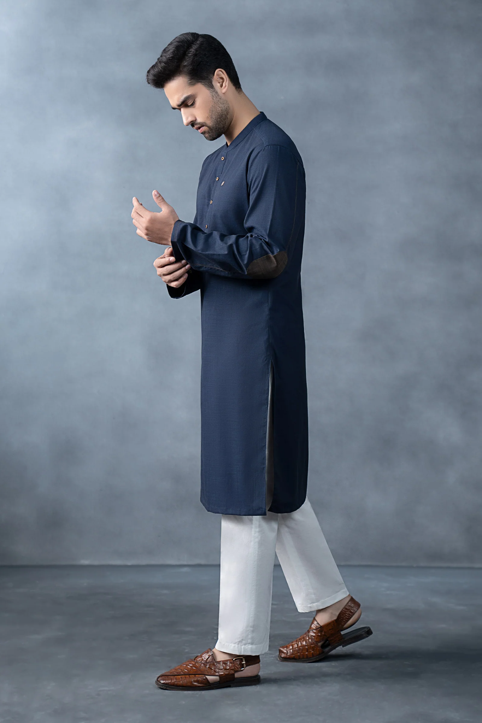 Nova Yarn Dyed Khaddar Kurta - Image 8