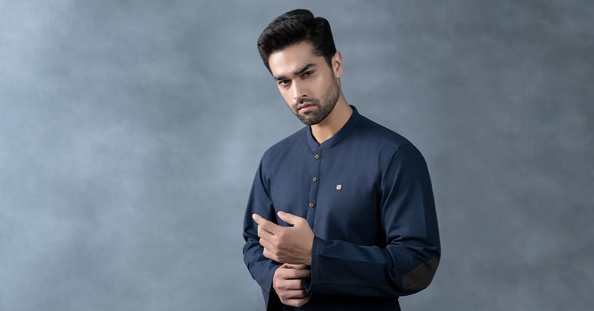 Nova Yarn Dyed Khaddar Kurta - Image 9