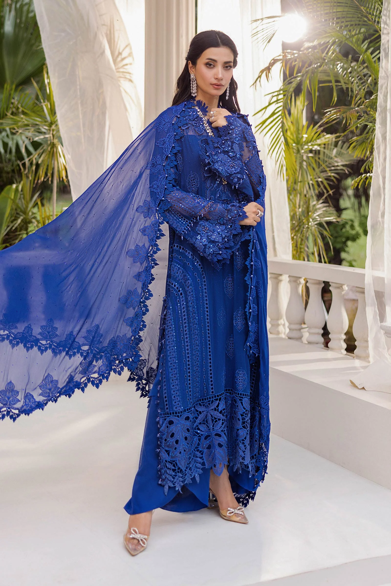 3 Piece Unstitched Embroidered Chiffon Suit | MPC-25-103 - Image 10