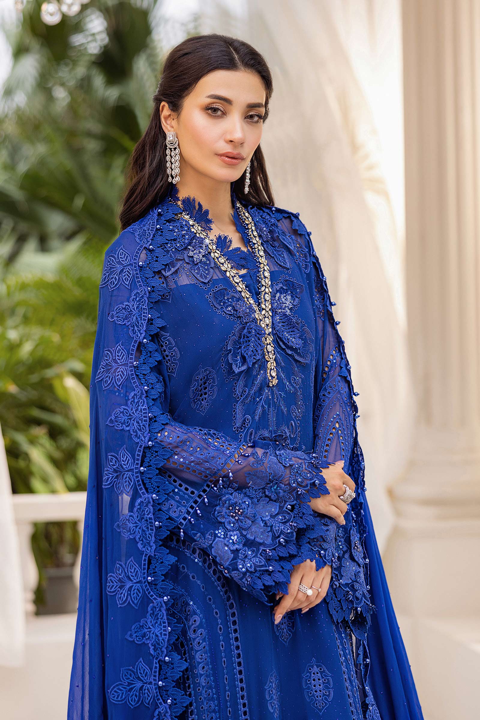 3 Piece Unstitched Embroidered Chiffon Suit | MPC-25-103 - Image 5
