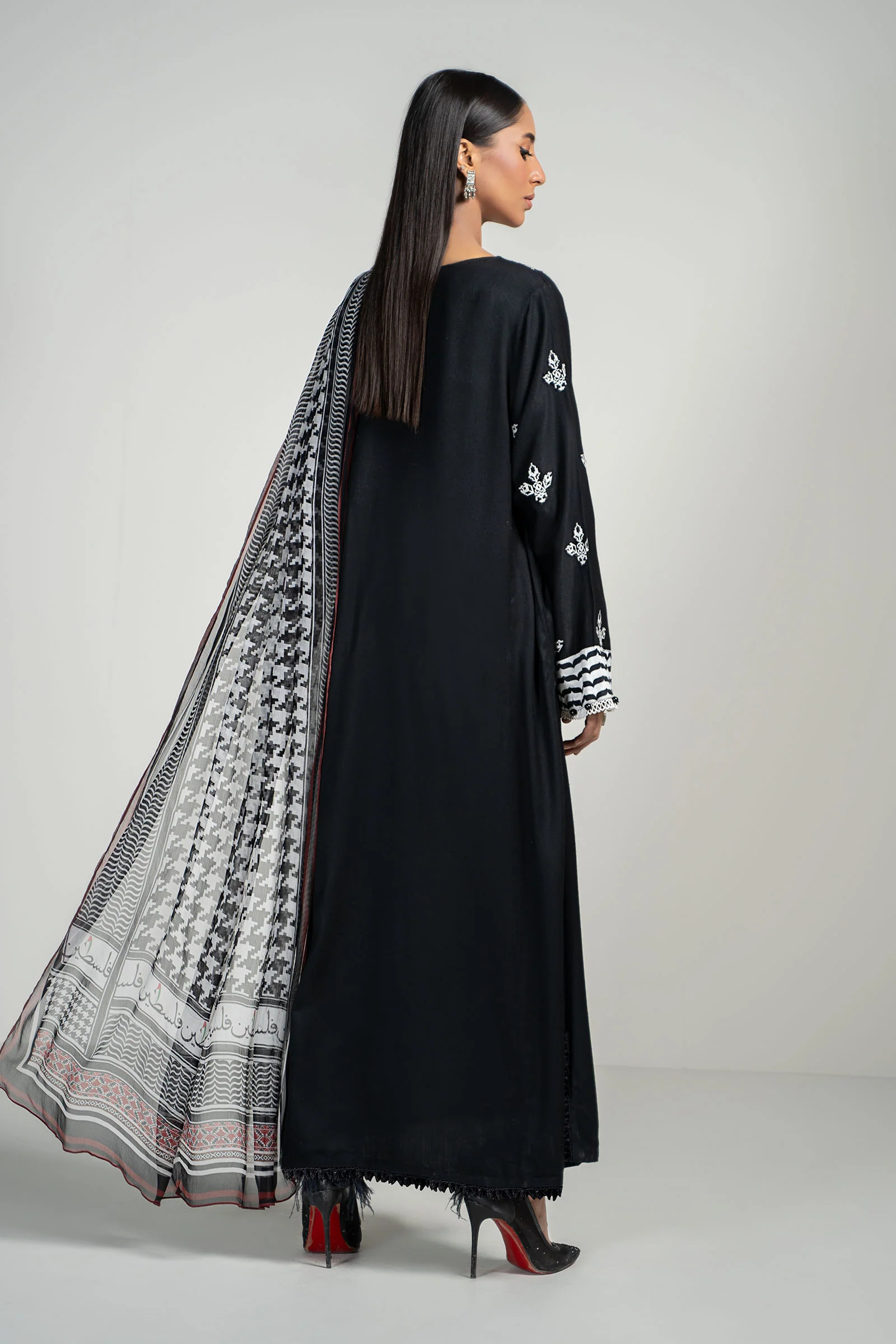 3 Piece Dyed Lawn Suit - Image 4