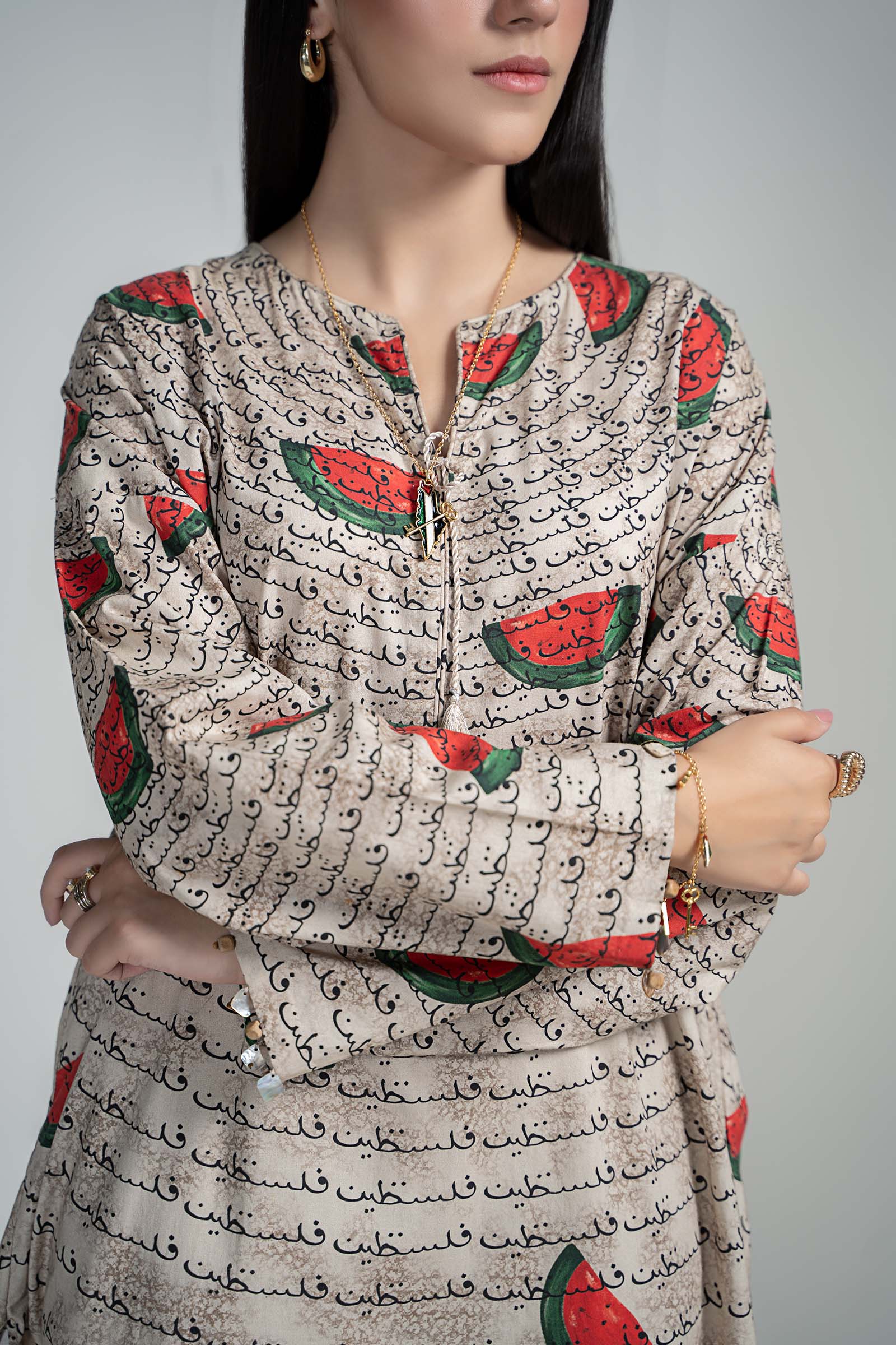 3 Piece Printed Lawn Suit - Image 3