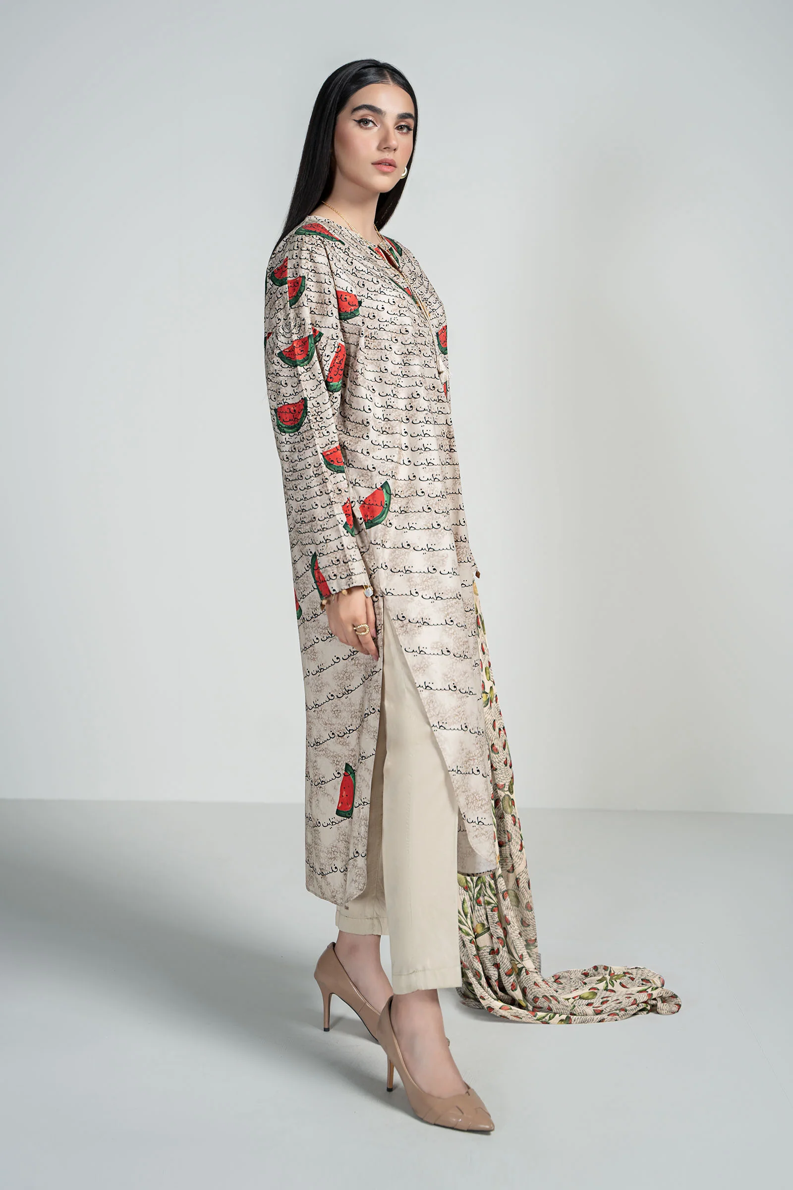 3 Piece Printed Lawn Suit - Image 4