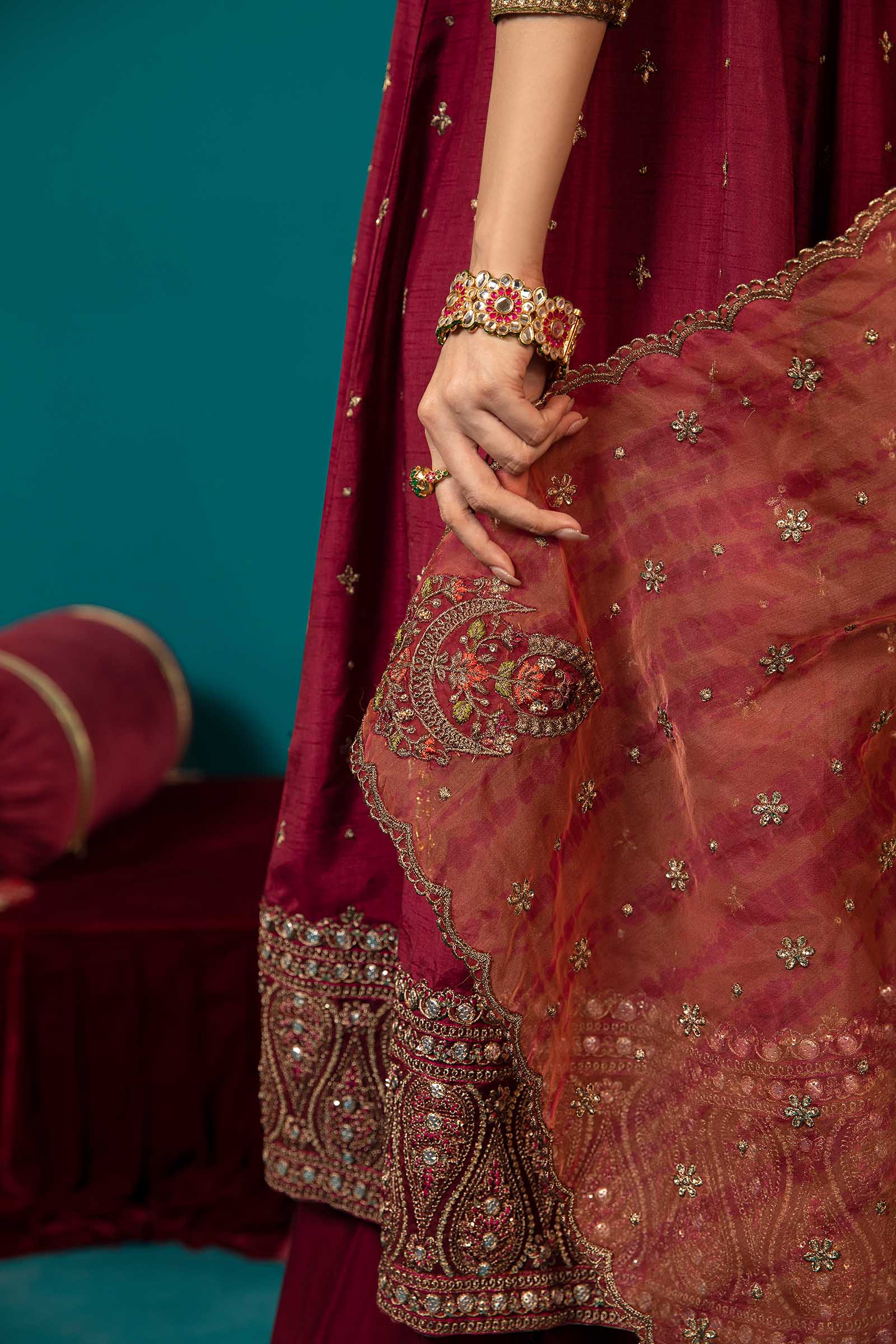 3 Piece Embroidered Suit - Image 5